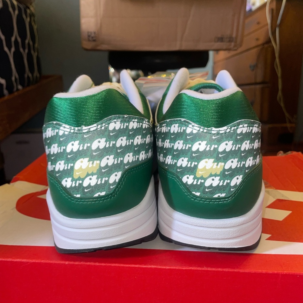 Nike Air Max 1 PRM Green and White Sneakers men’s size 13 - Picture 4 of 7